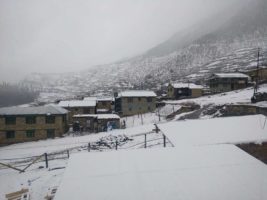 Heavy snowfall in Humla