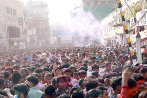 Influx Of People At Basantapur To Celebrate Holi (Photo Feature)