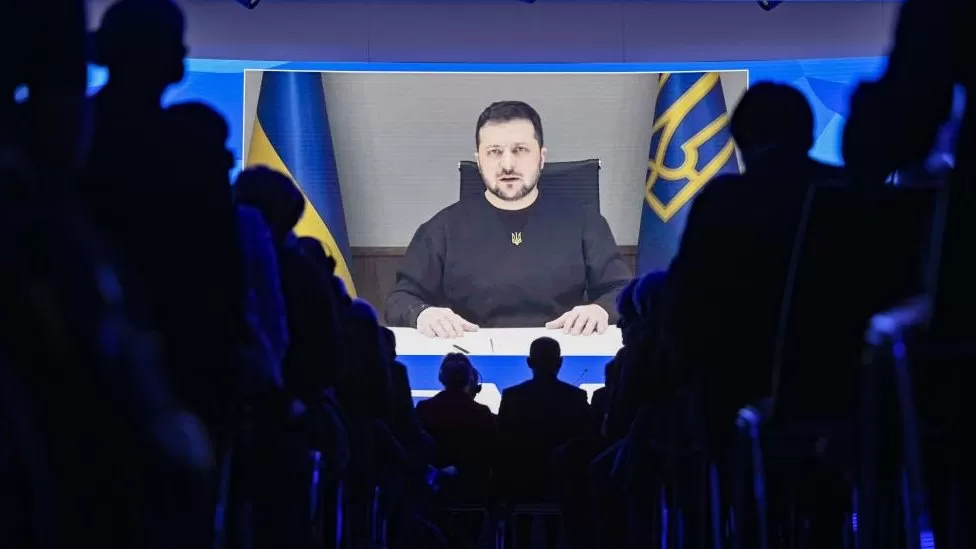 Ukraine’s president Zelensky addresses Davos forum after fatal helicopter crash