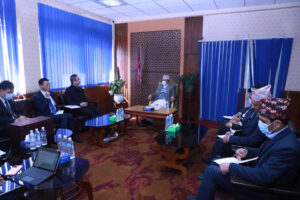 Chinese Ambassador Chen calls on DPM Shrestha