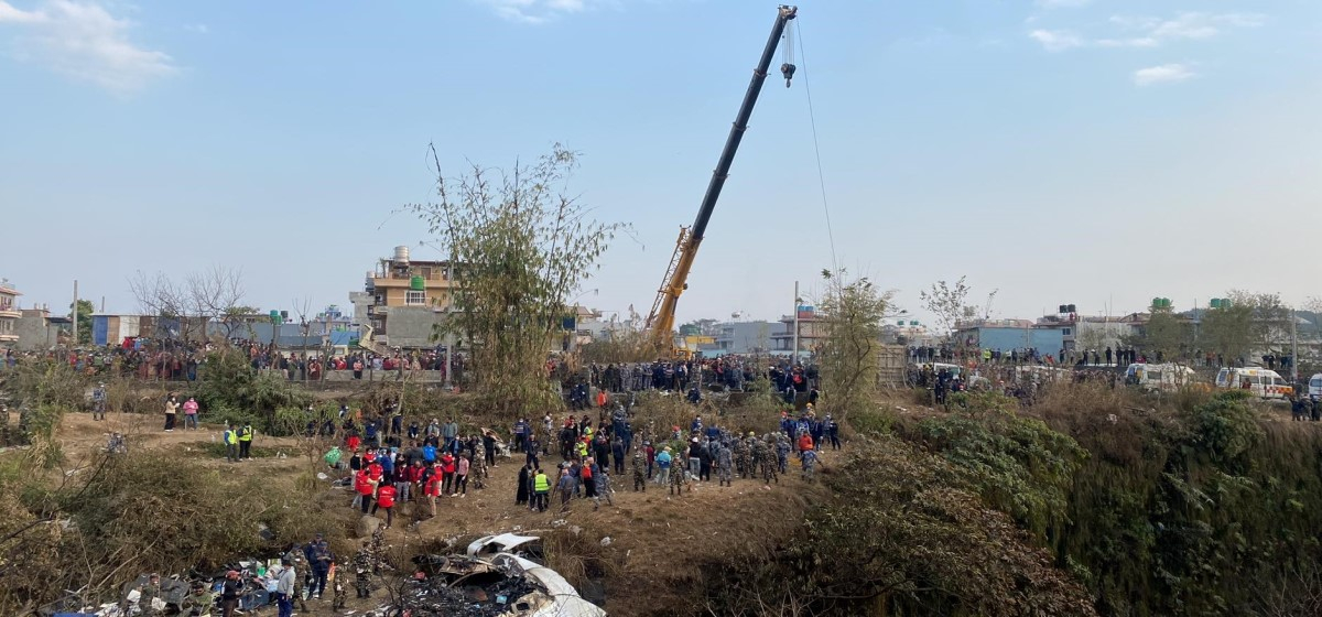 Pokhara airplane crash : Postmortem of dead bodies to take some time