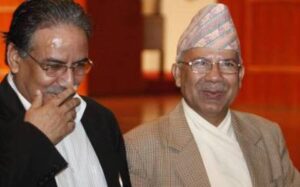PM Dahal and Unified Socialist Chair Nepal hold a meeting