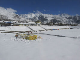 Snowfall affects life in Humla