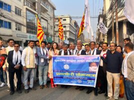 Anuvrat Prabhatferi procession organized in Kathmandu