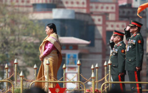 Prez Bhandari attends Maha Shivaratri feu de joie held by NA