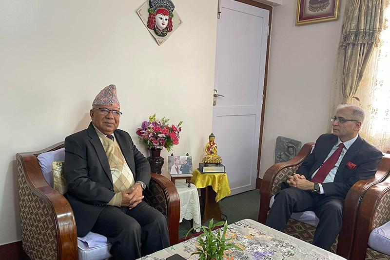 Chair Nepal, Indian Foreign Secretary, Kwatra, hold meeting