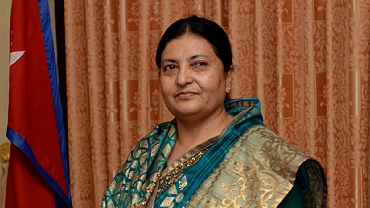 President Bhandari reaches in Dang