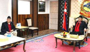 PM Dahal, UML Chair Oli meet