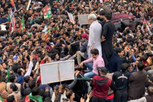 Ex-PM Khan holds massive rally in Lahore to press for elections