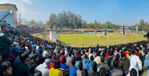 PM Dahal reaches TU Cricket Ground, encourages players