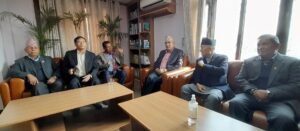 CPN (UML) and CPN (Unified Socialist) leaders meet