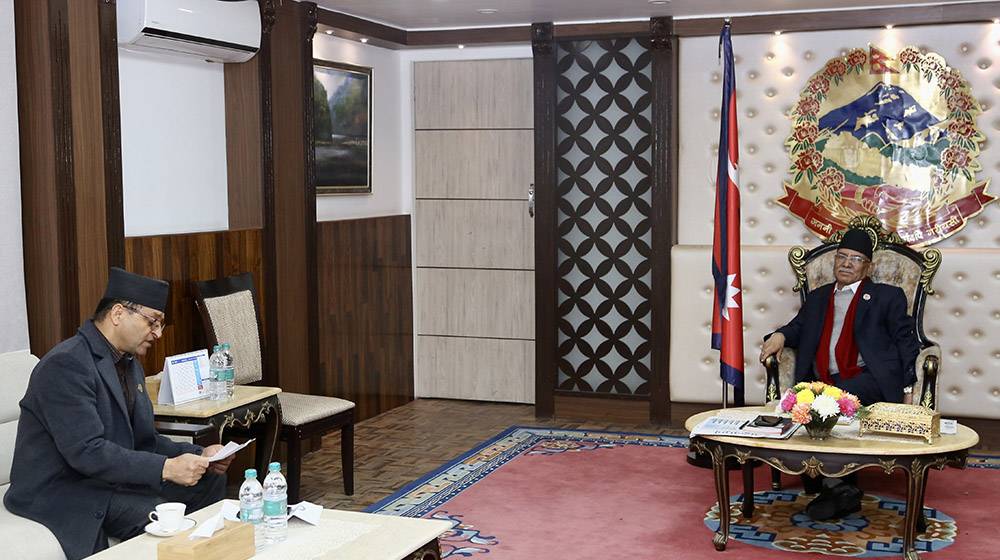 PM Dahal, NA Chair meet