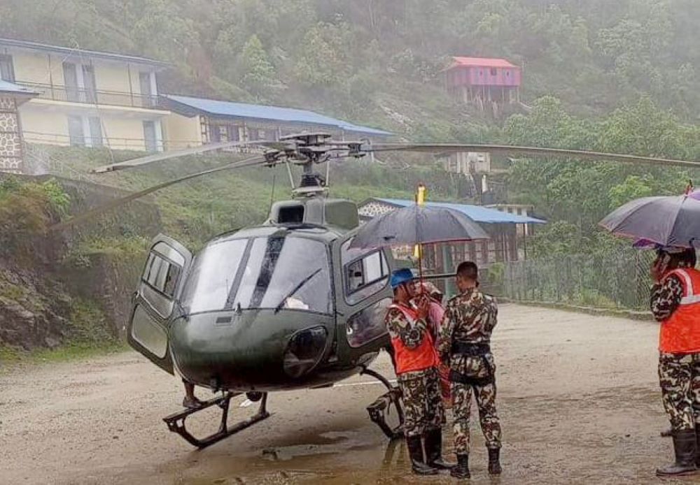 Panchthar landslide: 12 rescued by helicopter