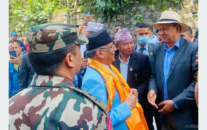 PM Dahal inspected national pride project Melamchhi