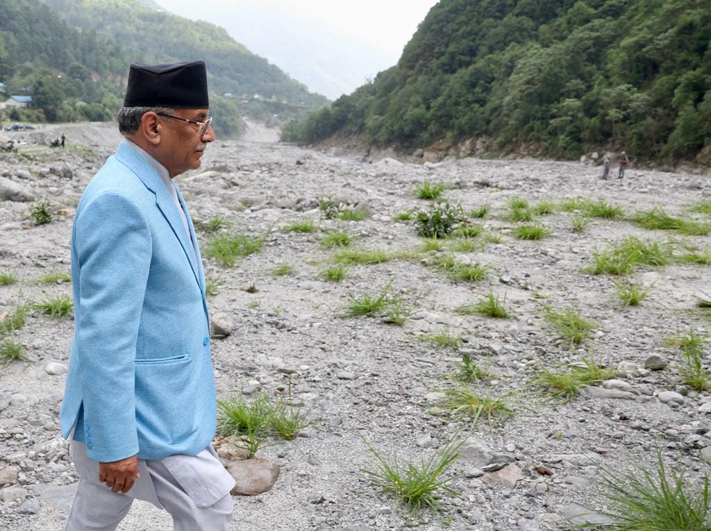 PM Dahal off to inspect flood, landslide-hit districts