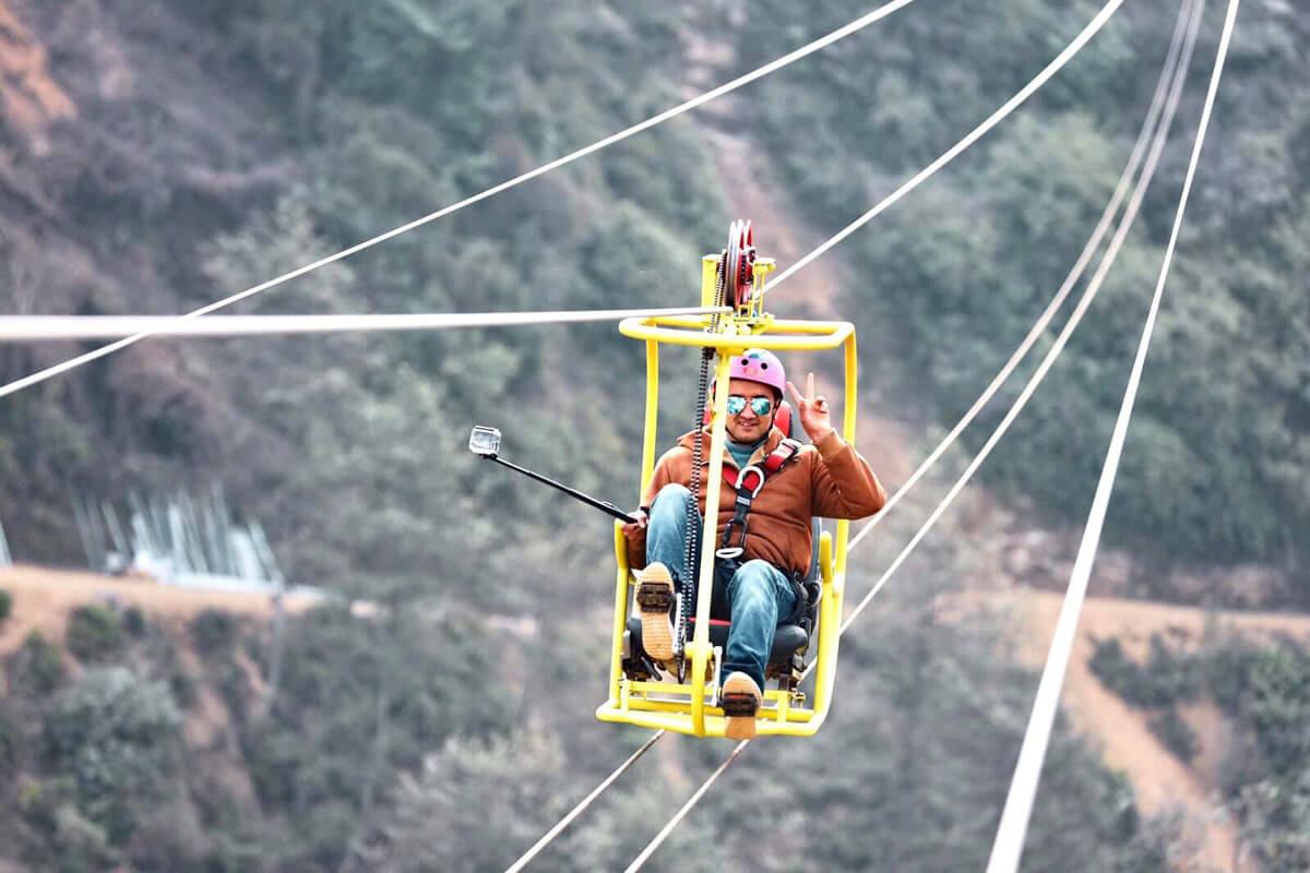 Construction of zipline in Ghyampedanda causes risk of landlside