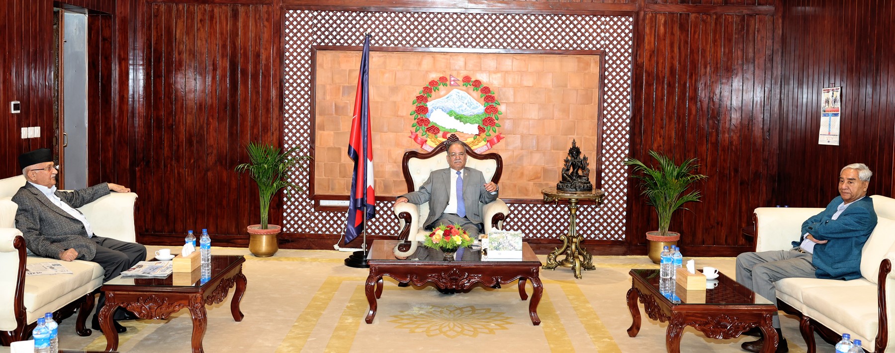 PM Dahal, leader Oli meet in Baluwatar