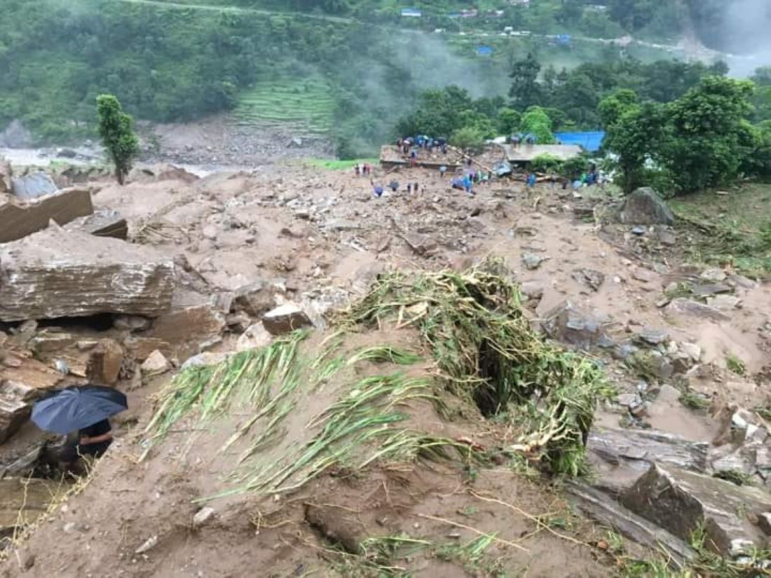 Dolakha landslide kills child, three go missing