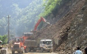 Narayangadh-Muglin road obstructed due to landslides