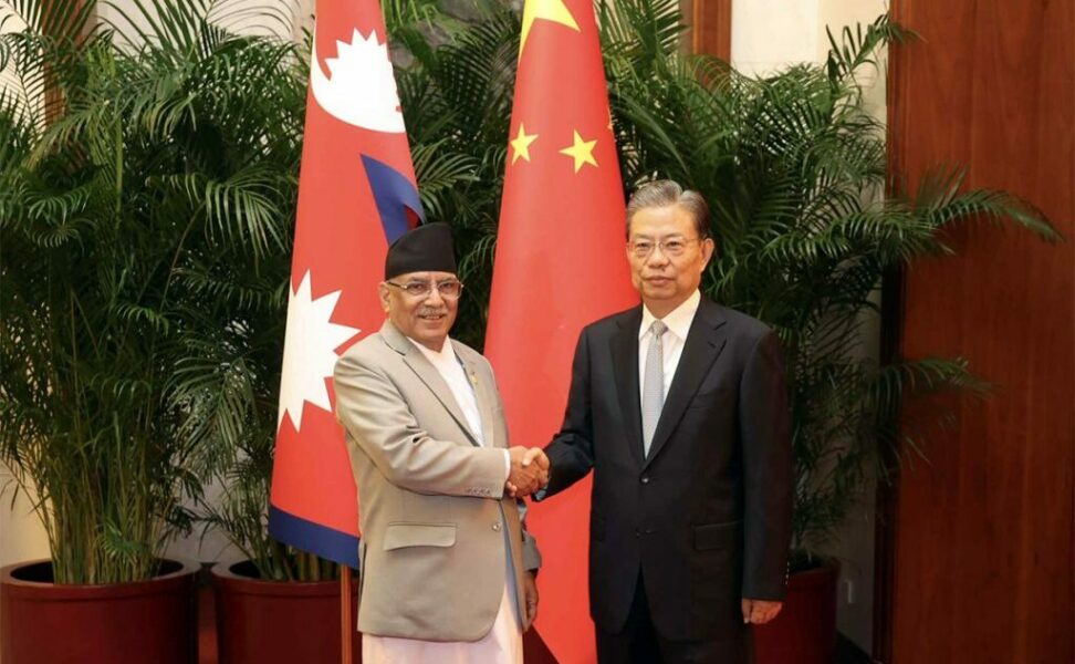 PM Dahal holds talks with Zhao Leji, Chairman of Chinese National People’s Congress