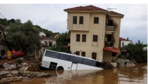 Greek floods: Austrian honeymooners missing after holiday home swept away