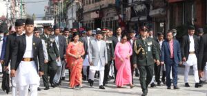 President Poudel and other VVIPs observe Indra Jatra