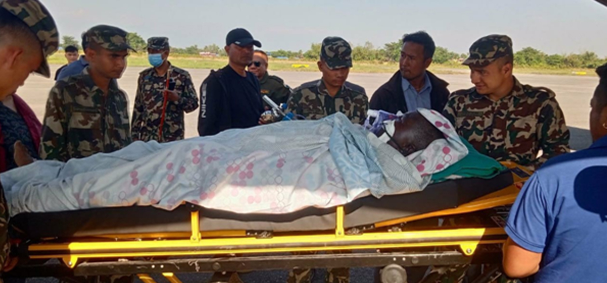 Nepali Army airlifts fire victims