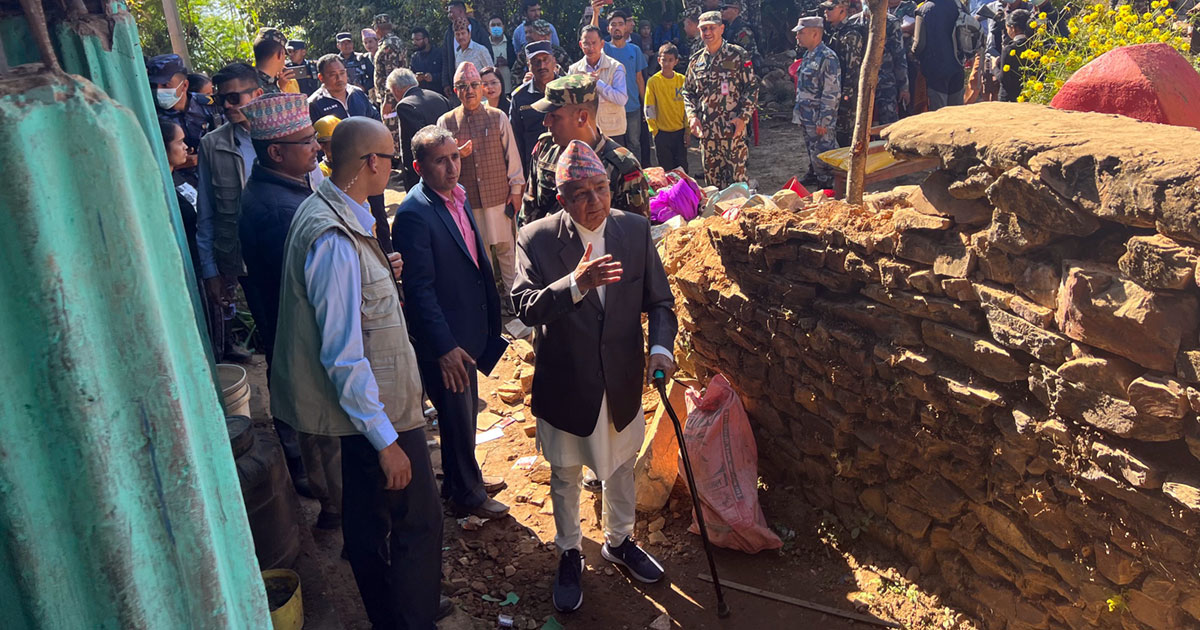 President Poudel visits earthquake-stricken Jajarkot