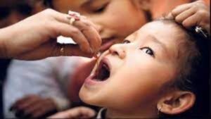 Children being administered vitamin ‘A’