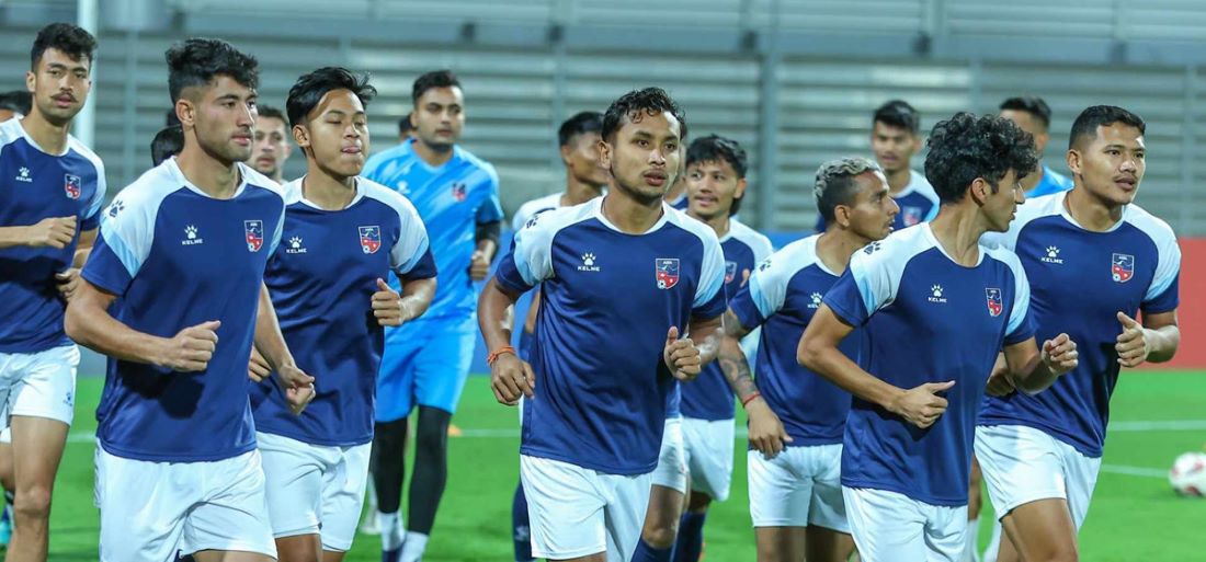 World Cup Football Qualifier: Nepal playing against Bahrain