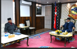 PM Dahal meets Oli, Nepal to discuss about contemporary politics