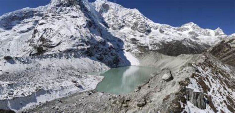 Glacial lake destabilized after avalanche returning to normal state