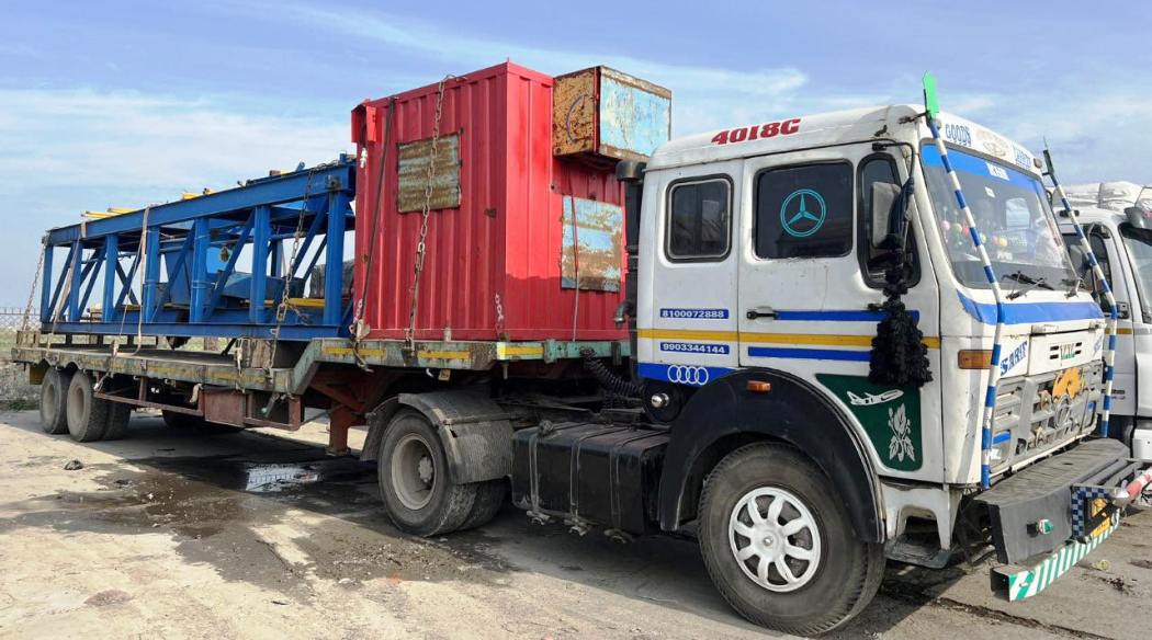 Five containers with equipment to explore petroleum products arrive in Dailekh