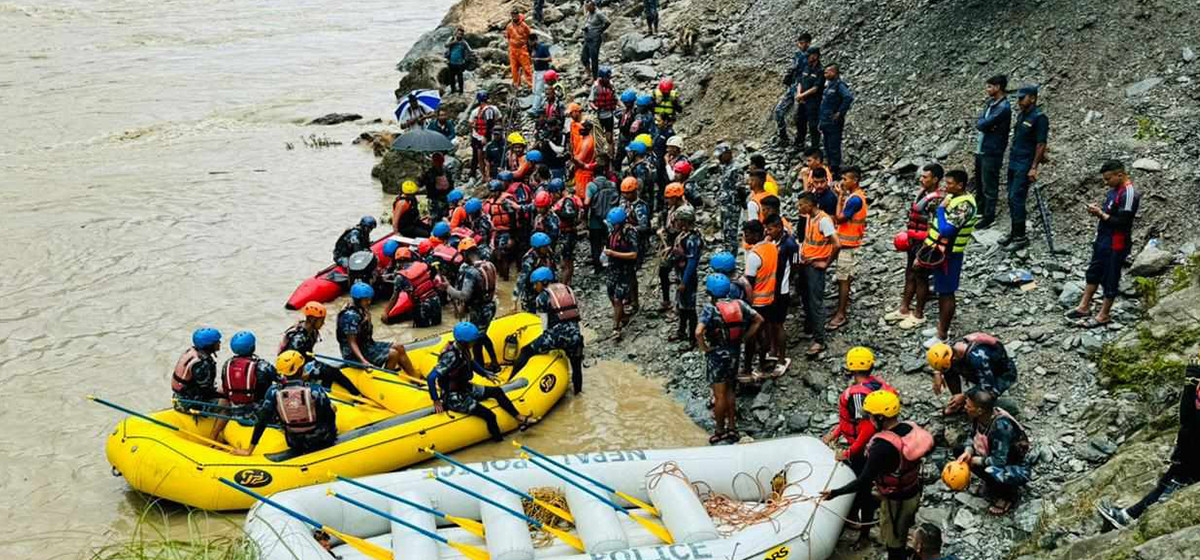 Indian NDRF team that came Nepal to search missing buses returning home today