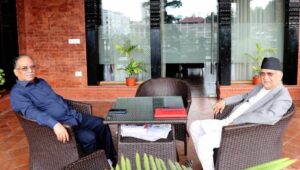 PM Dahal and Oli hold talks on current political situation