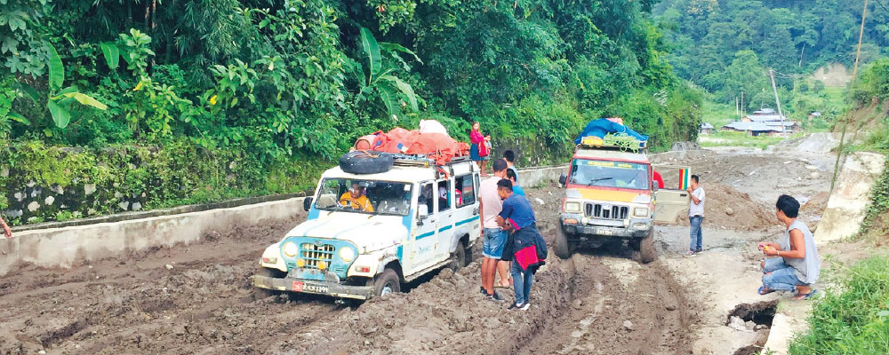 Damak-Chisapani Road construction in limbo