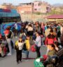 Around 100 thousand people leave Kathmandu Valley daily for home