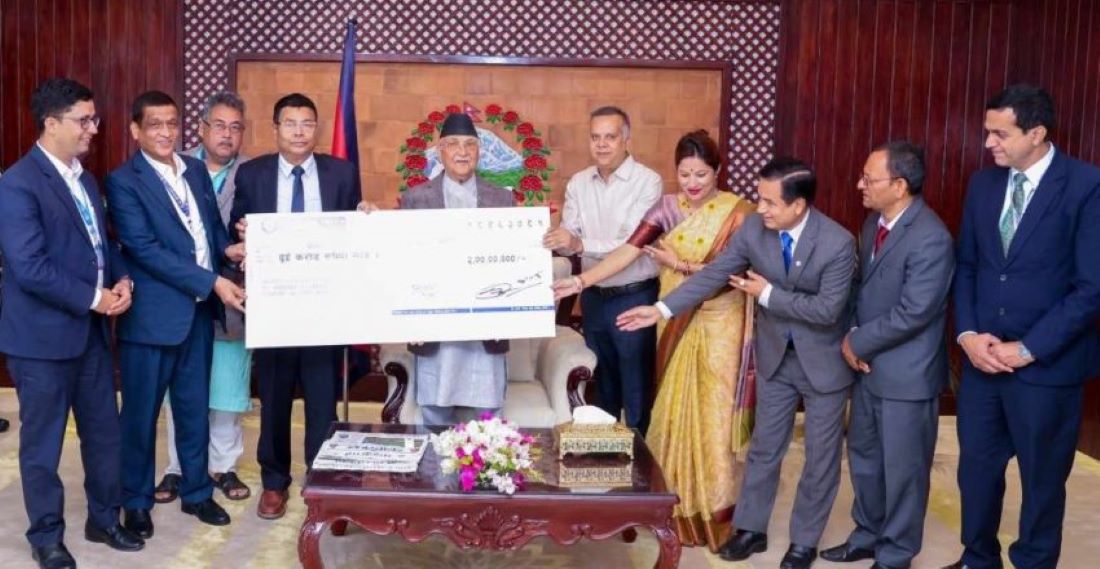 Nepal Bank Ltd contributes Rs 20 million to Prime Minister Disaster Relief Fund