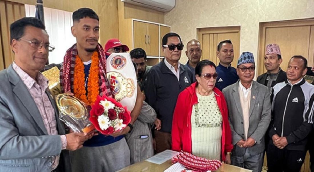 World Champion Kickboxer Ghimire Honoured