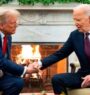 ‘Welcome back’: Trump, Biden shake hands in White House