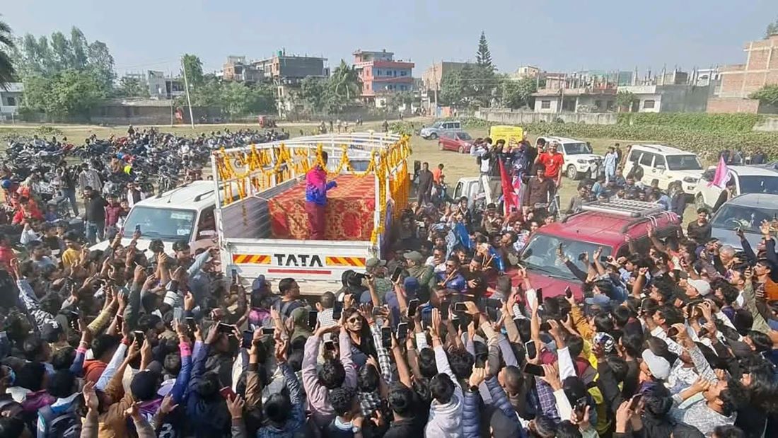 NPL Champions Janakpur Bolts players on ‘trophy parade’ in Janakpurdham