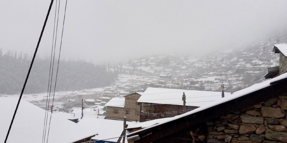 Snowfall in Humla affects normal life