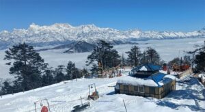 Snowfall in high altitude of Taplejung including Pathibhara