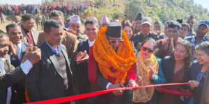 Prachanda inaugurates Helipad and Peace Park in Gulmi