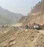 ‘Floodwaters destroy diversion, blocking BP highway traffic.’