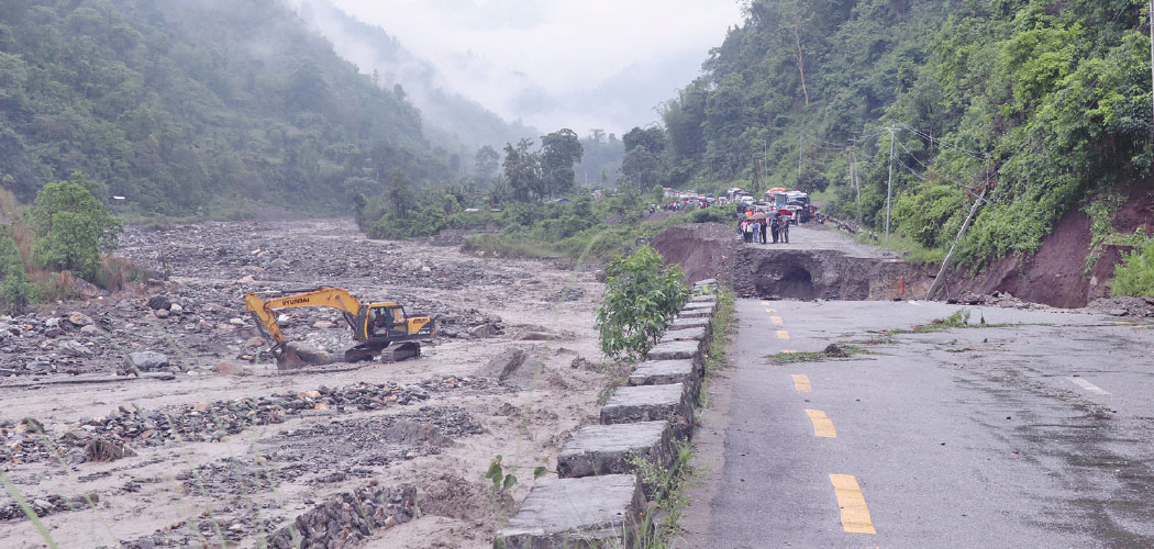 Erosion in Koshi Highway worries entire eastern hills