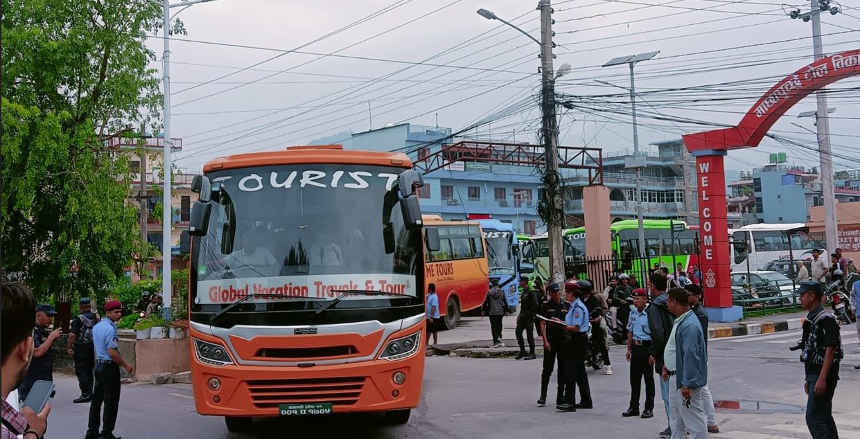 20 tourist vehicles escorted to destinations from Pokhara