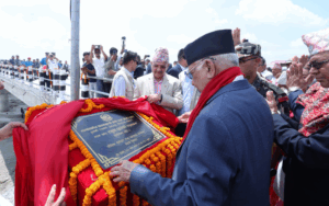 PM Oli inaugurates bridge along Postal Highway