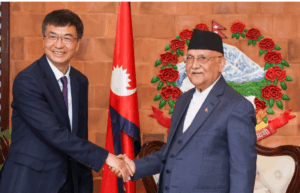Chinese delegation pays courtesy call on PM Oli