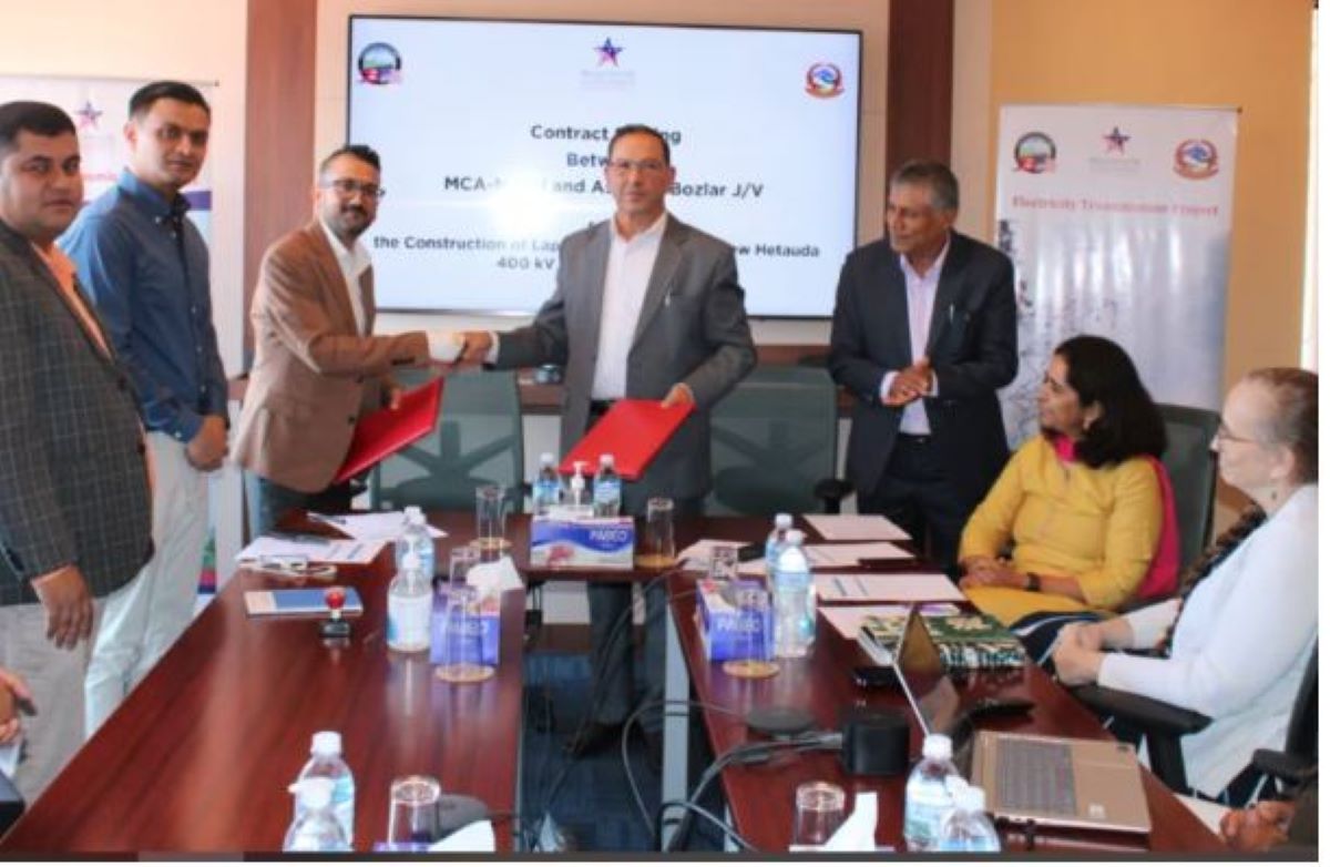 MCA-Nepal signs contract for power transmission line construction under MCC